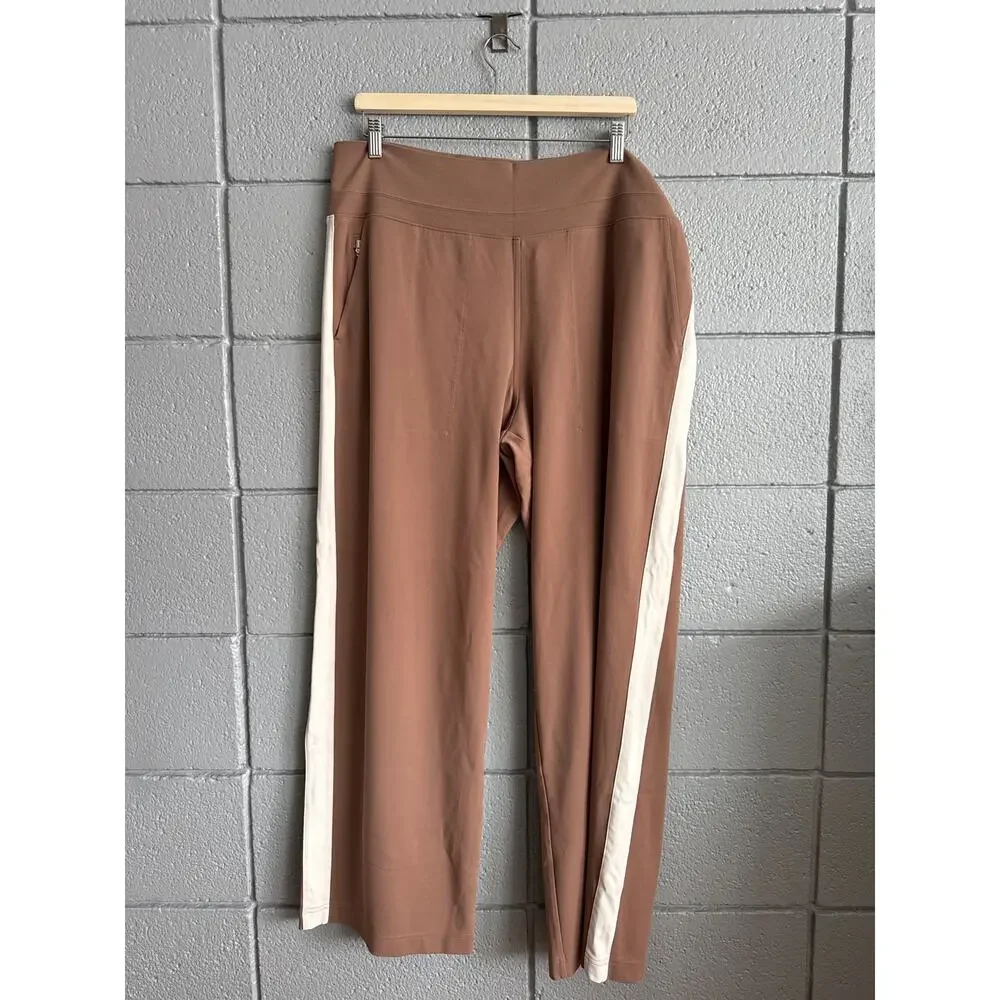 Athleta Venice Colorblock Wide Leg Pant Rustic Beige size 1X